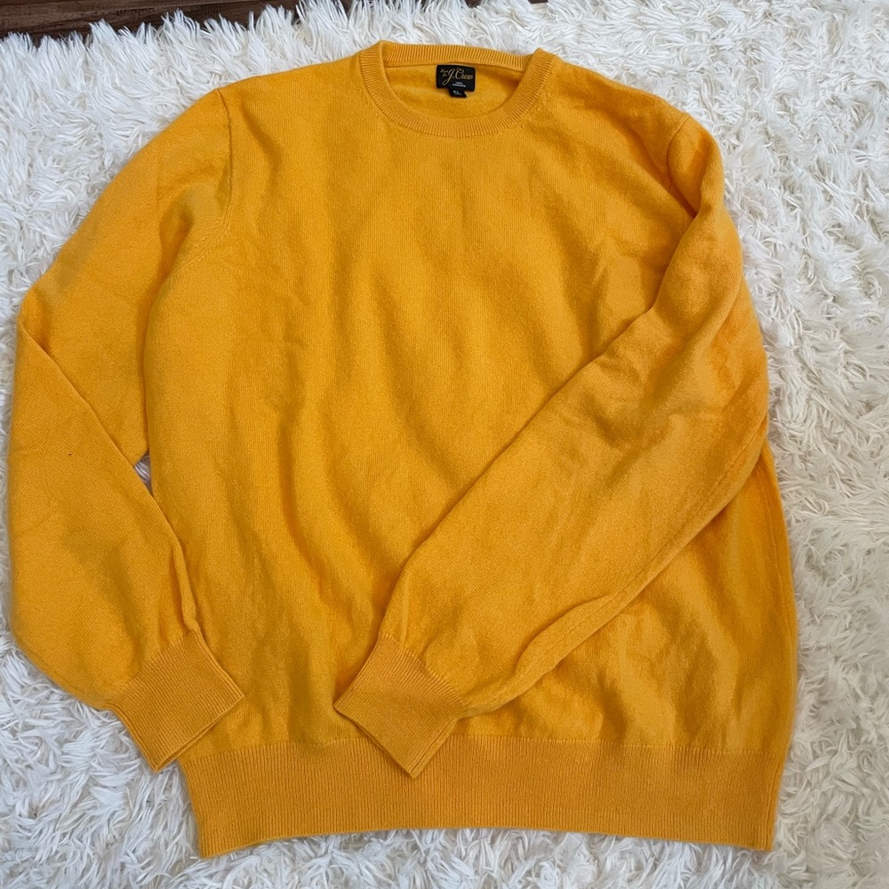 men’s Jcrew yellow cashmere sweater